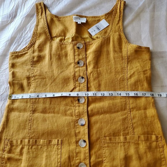 LOFT Lou & Grey Dress Linen Tank Golden Maple Size Small 38" bust NWT - Picture 4 of 14
